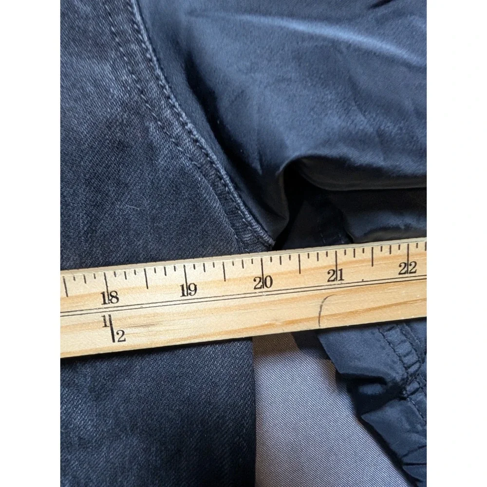 Levis Trucker Jacket Mens Small Black Denim Quilt Lined Logo Collared Snap Front